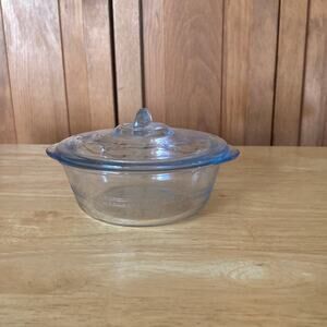 Vintage 1941-1956 Fire King Philbe Saphire Blue Mini Casserole Dish